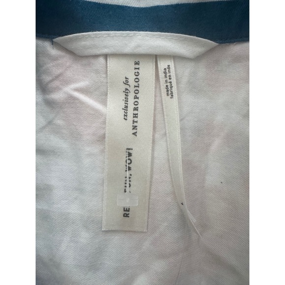 Anthropologie Real Fun Wow Floral Top White Large Boho Cottagecore - Picture 3 of 5